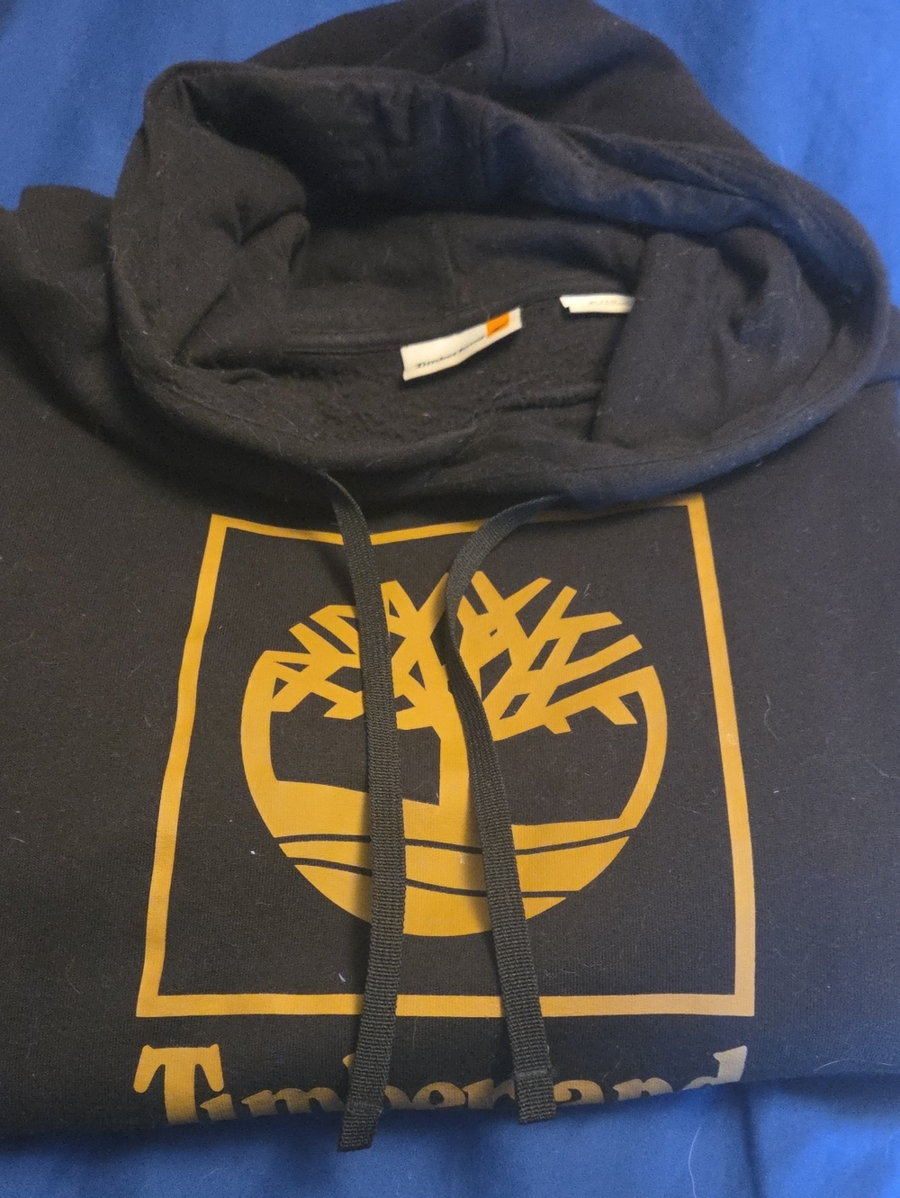 Timberland Black Hoodie with Gold Tree Logo